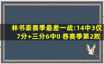 林书豪赛季最差一战:14中3仅7分+三分6中0 吞赛季第2败